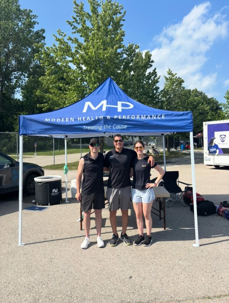 MHP Therapy team out providing adjustments at charity event